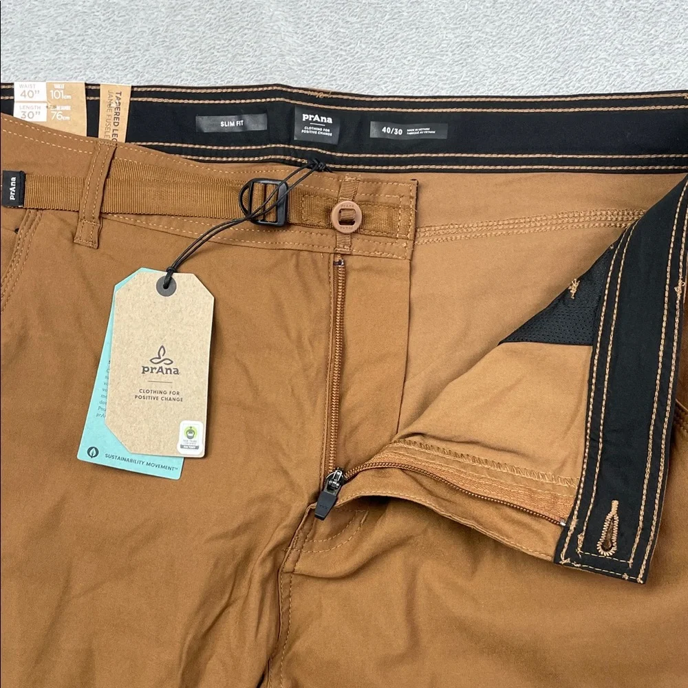 NEW Prana 40/30 Stretch Zion Slim Pant‎ II Men's Sepia Brown Hiking Outdoors